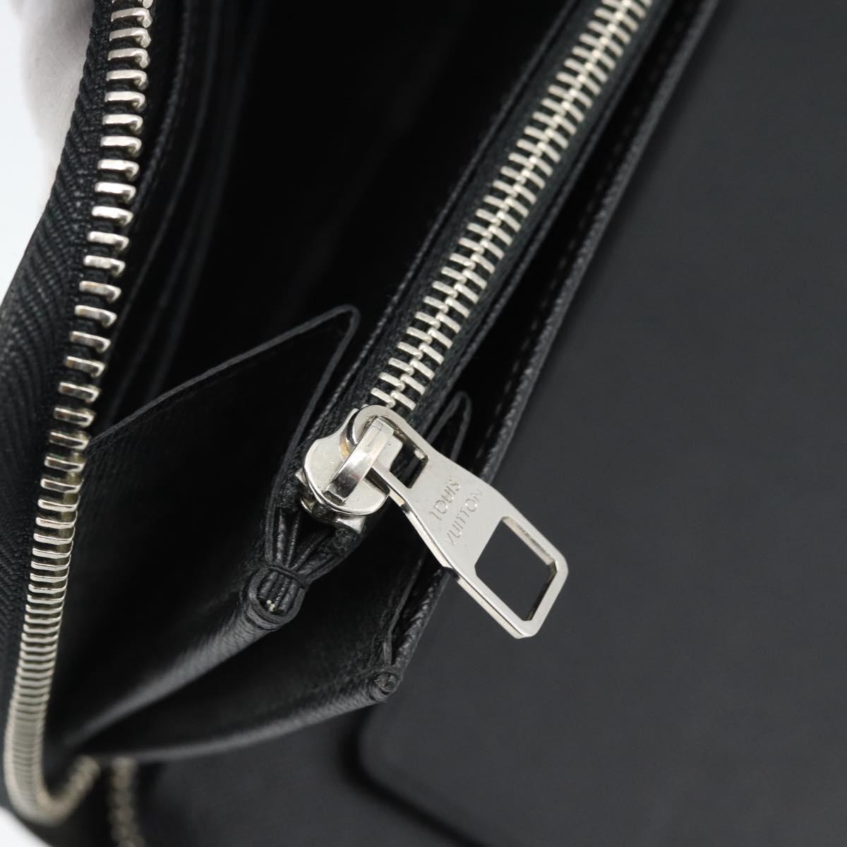 LOUIS VUITTON Damier Graphite Zippy Wallet Vertical Wallet N63095 Auth 182953A