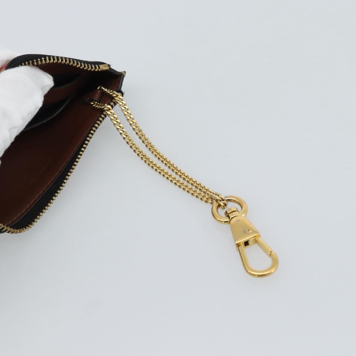 BURBERRY Nova Check Coin Purse PVC Beige Gold Auth 182954A