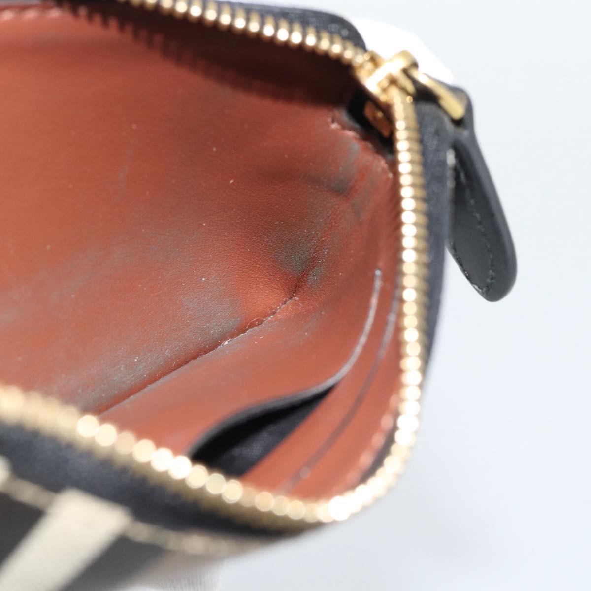 BURBERRY Nova Check Coin Purse PVC Beige Gold Auth 182954A