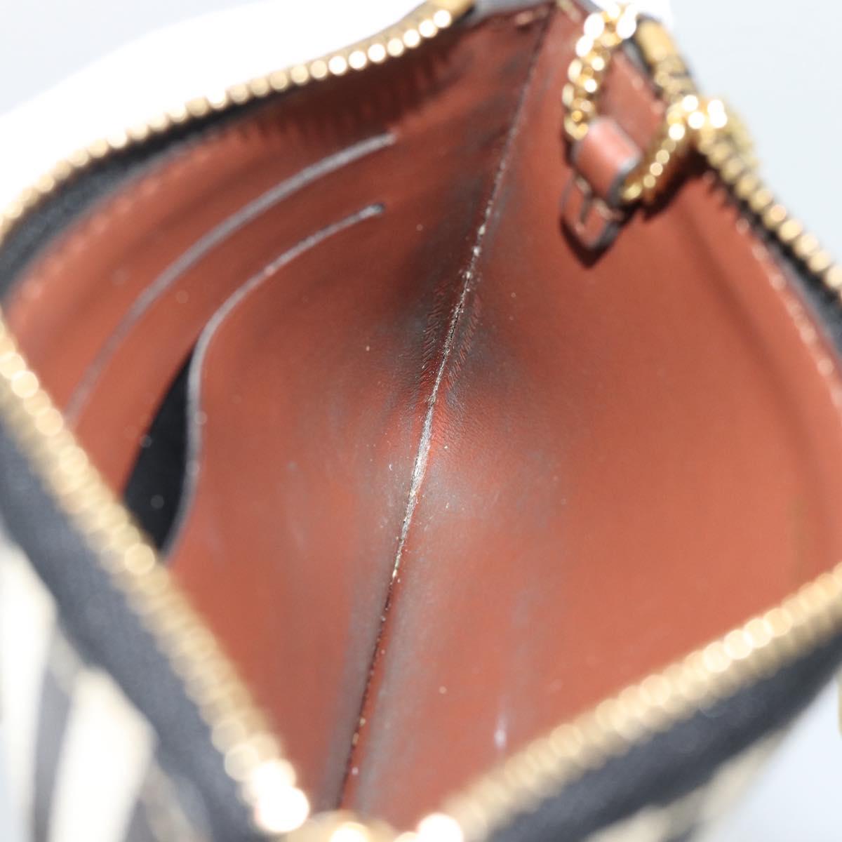BURBERRY Nova Check Coin Purse PVC Beige Gold Auth 182954A
