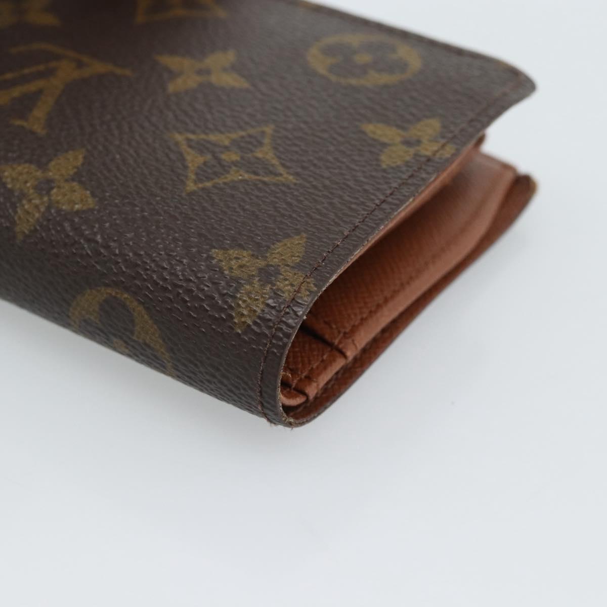 LOUIS VUITTON Monogram Porte Monnaie Billets Viennois M61663 LV Auth 182956
