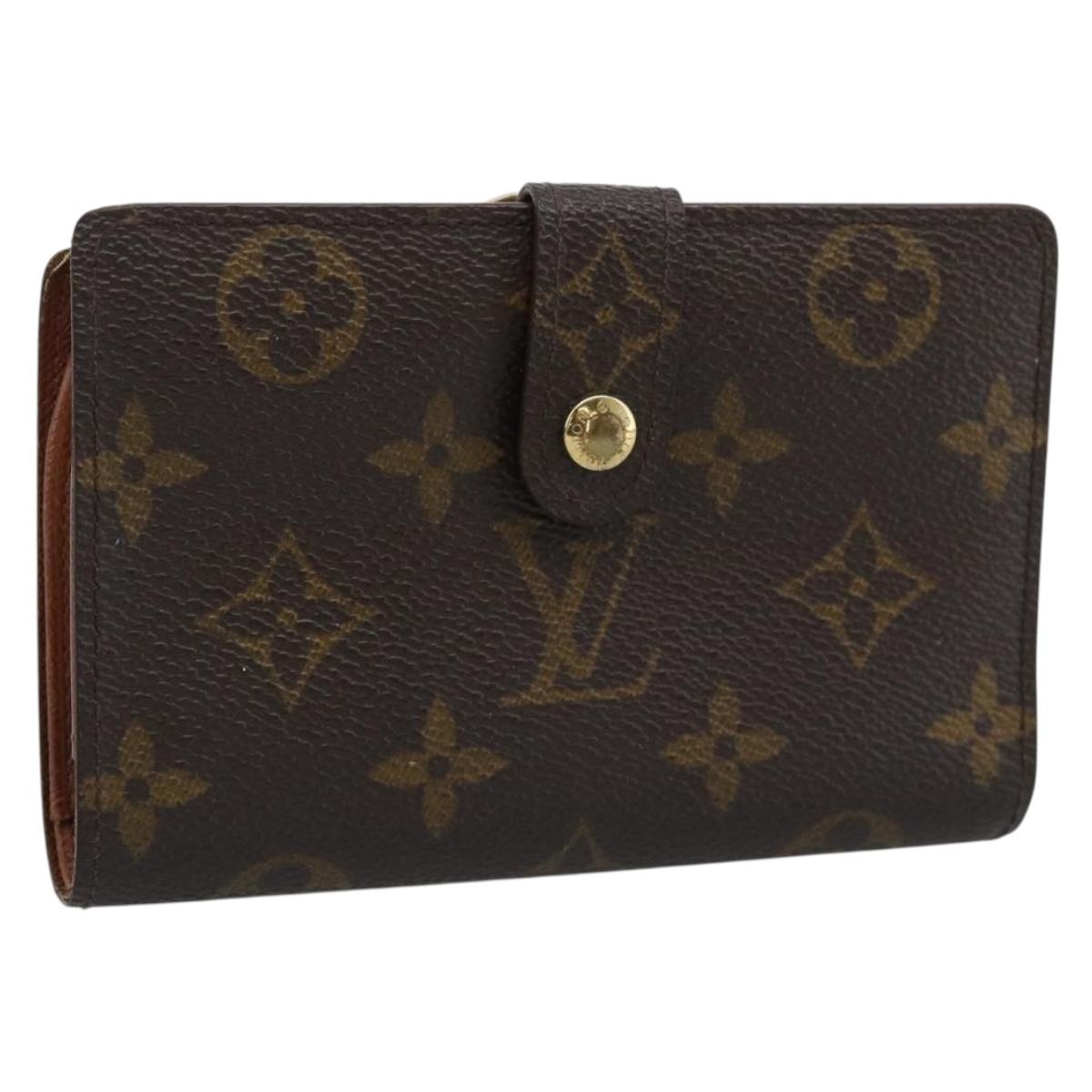 LOUIS VUITTON Monogram Porte Monnaie Billets Viennois M61663 LV Auth 182956
