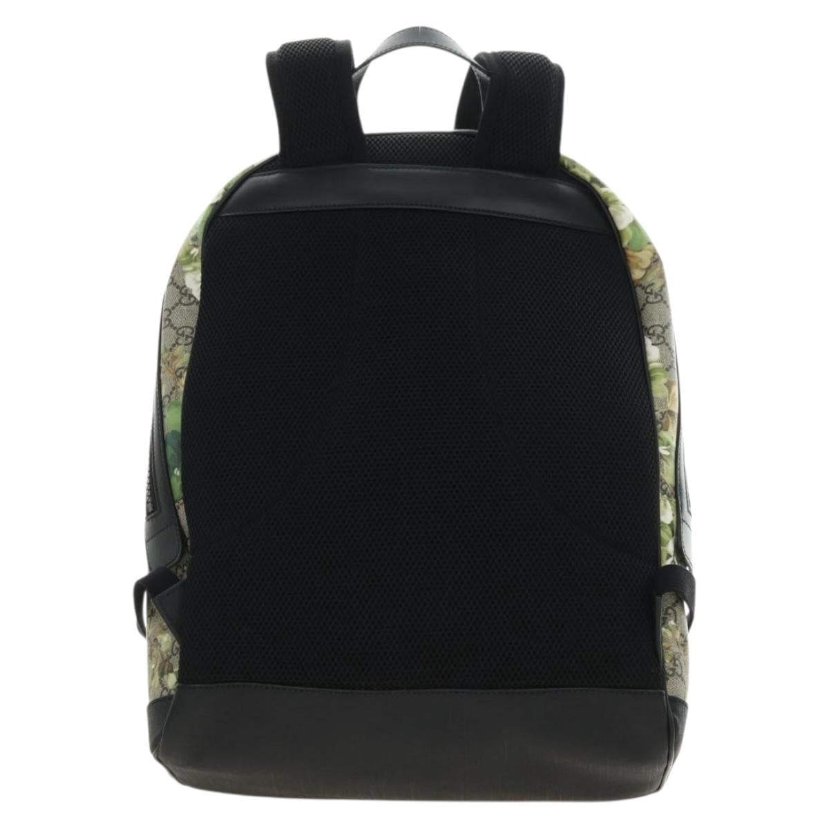 GUCCI GG Supreme Backpack PVC Beige Silver 406370 Auth 182971SM
