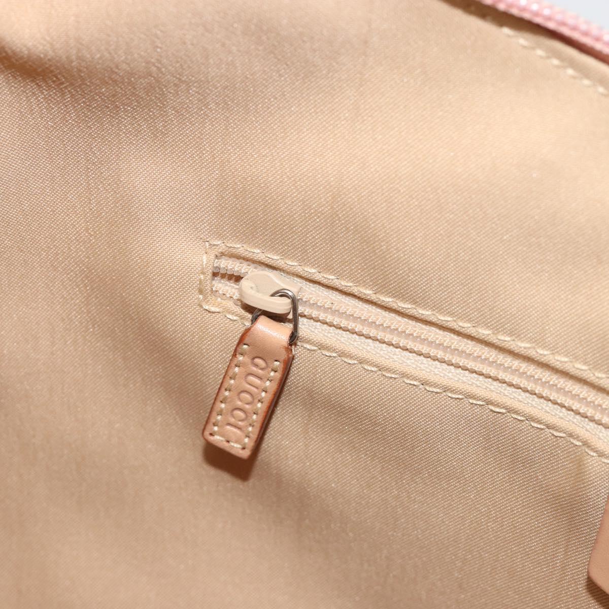 GUCCI GG Canvas Shoulder Bag Pink Silver 001 3386 Auth 182987