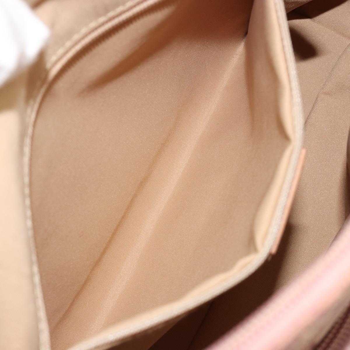 GUCCI GG Canvas Shoulder Bag Pink Silver 001 3386 Auth 182987