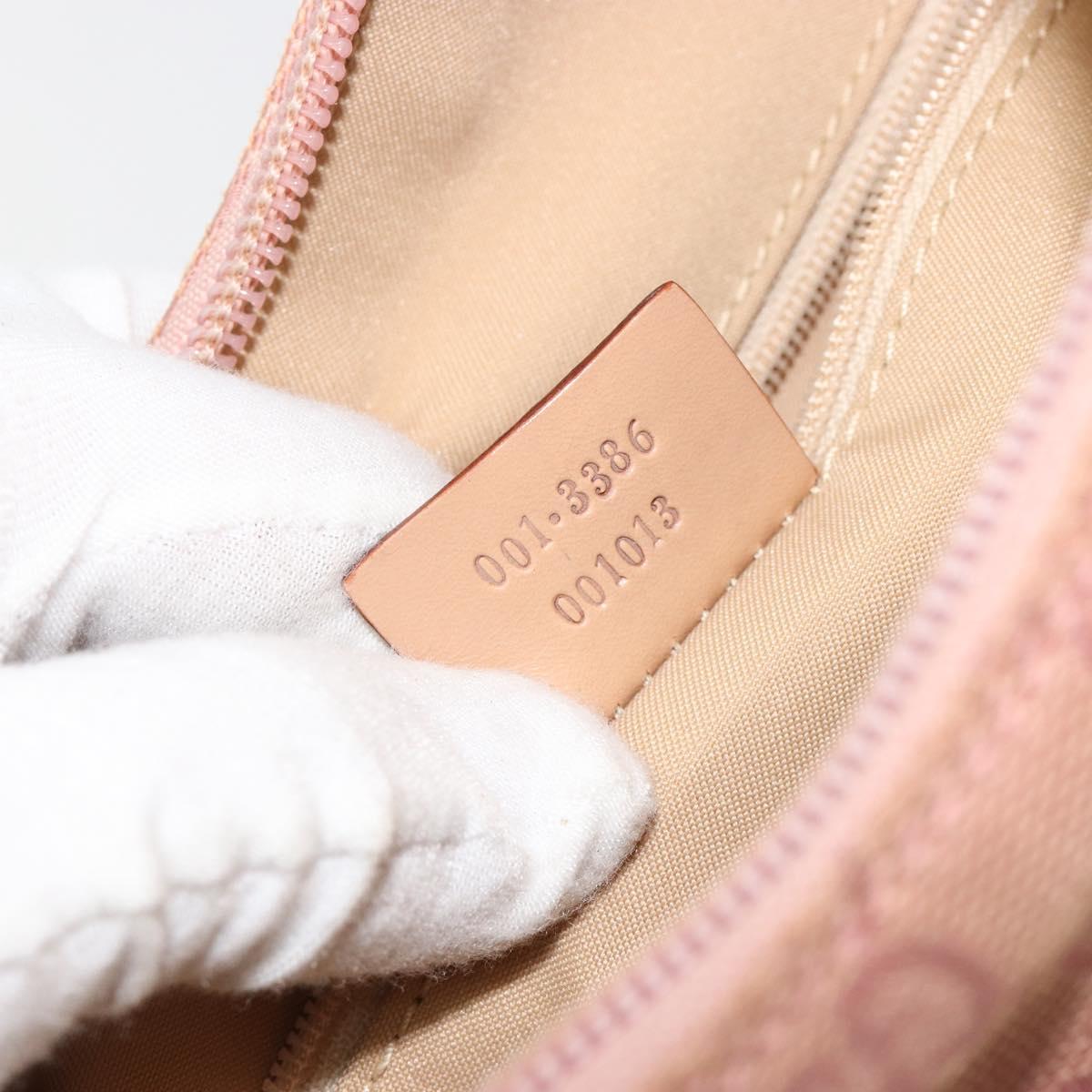 GUCCI GG Canvas Shoulder Bag Pink Silver 001 3386 Auth 182987