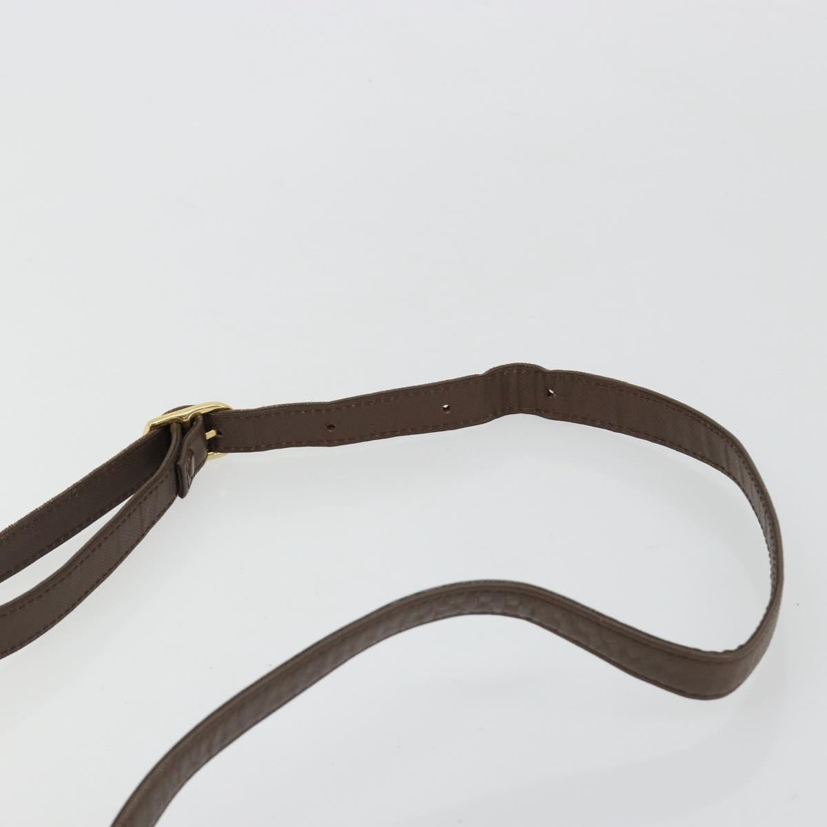Burberrys Nova Check Shoulder Bag Canvas Brown Gold Auth 182989