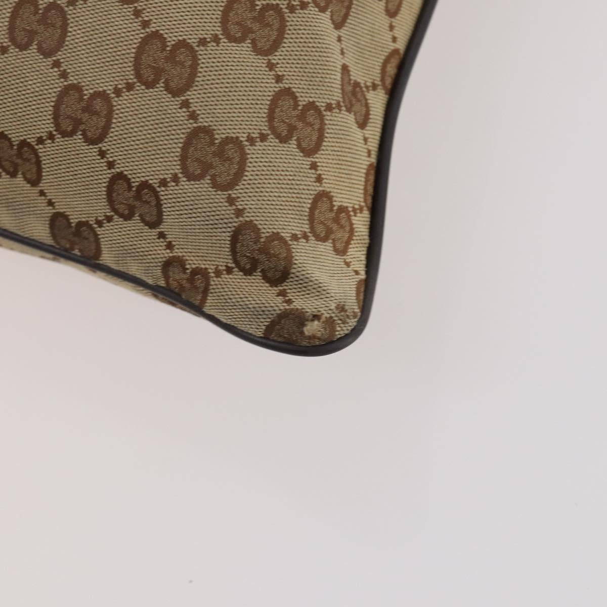 GUCCI GG Supreme Canvas Shoulder Bag PVC Leather 2 Set Beige Auth 182991