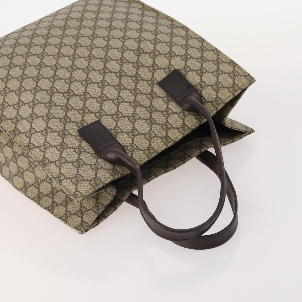 GUCCI GG Supreme Canvas Shoulder Bag PVC Leather 2 Set Beige Auth 182991