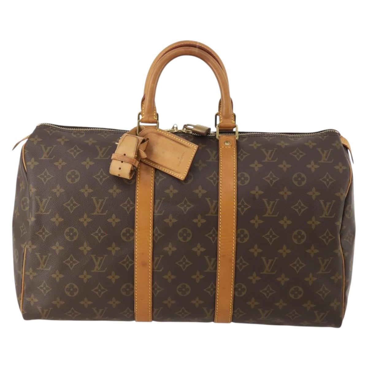 LOUIS VUITTON Monogram Keepall 45 Boston Bag M41428 LV Auth 182994A