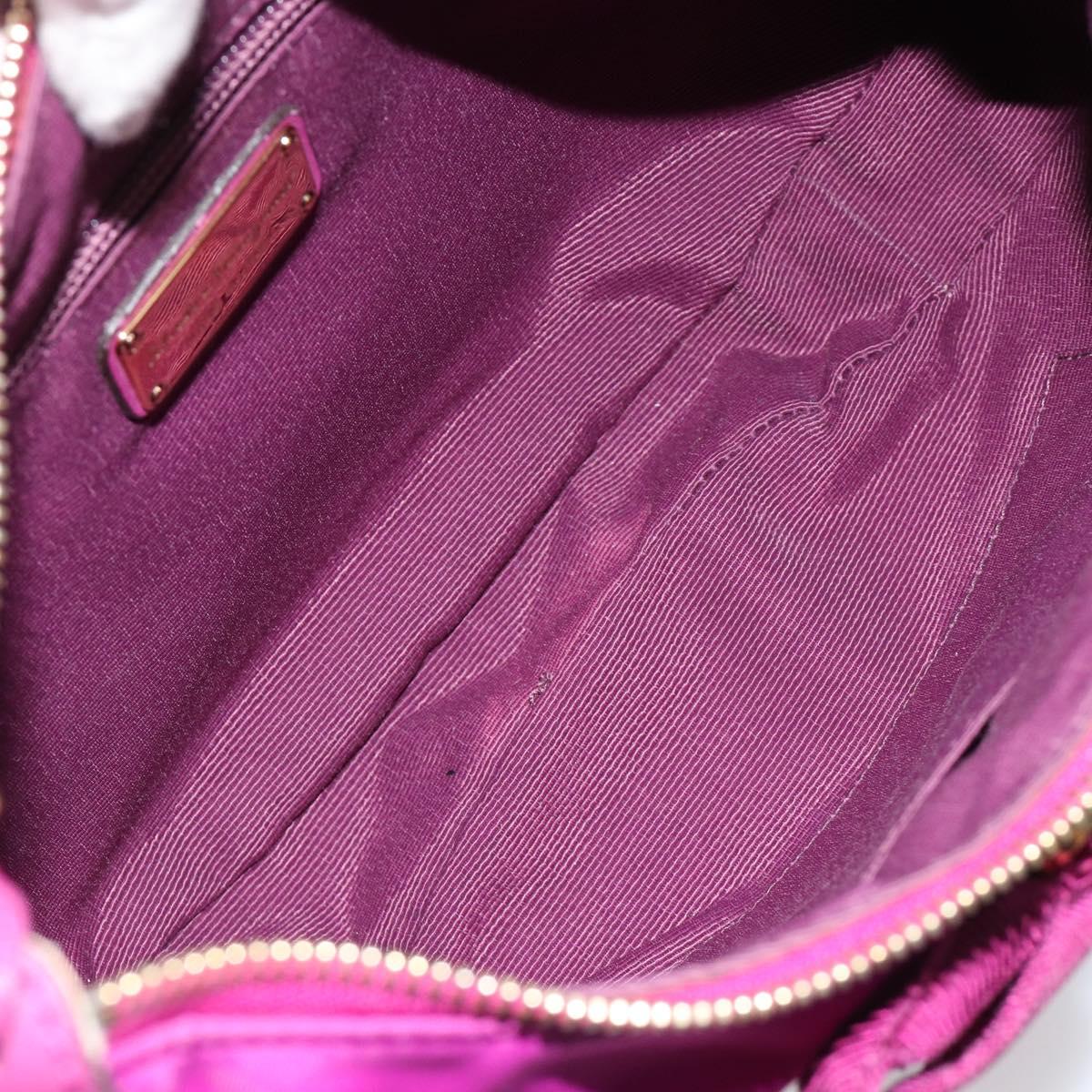 Salvatore Ferragamo Vala Shoulder Bag Nylon Purple Gold Auth 182996A