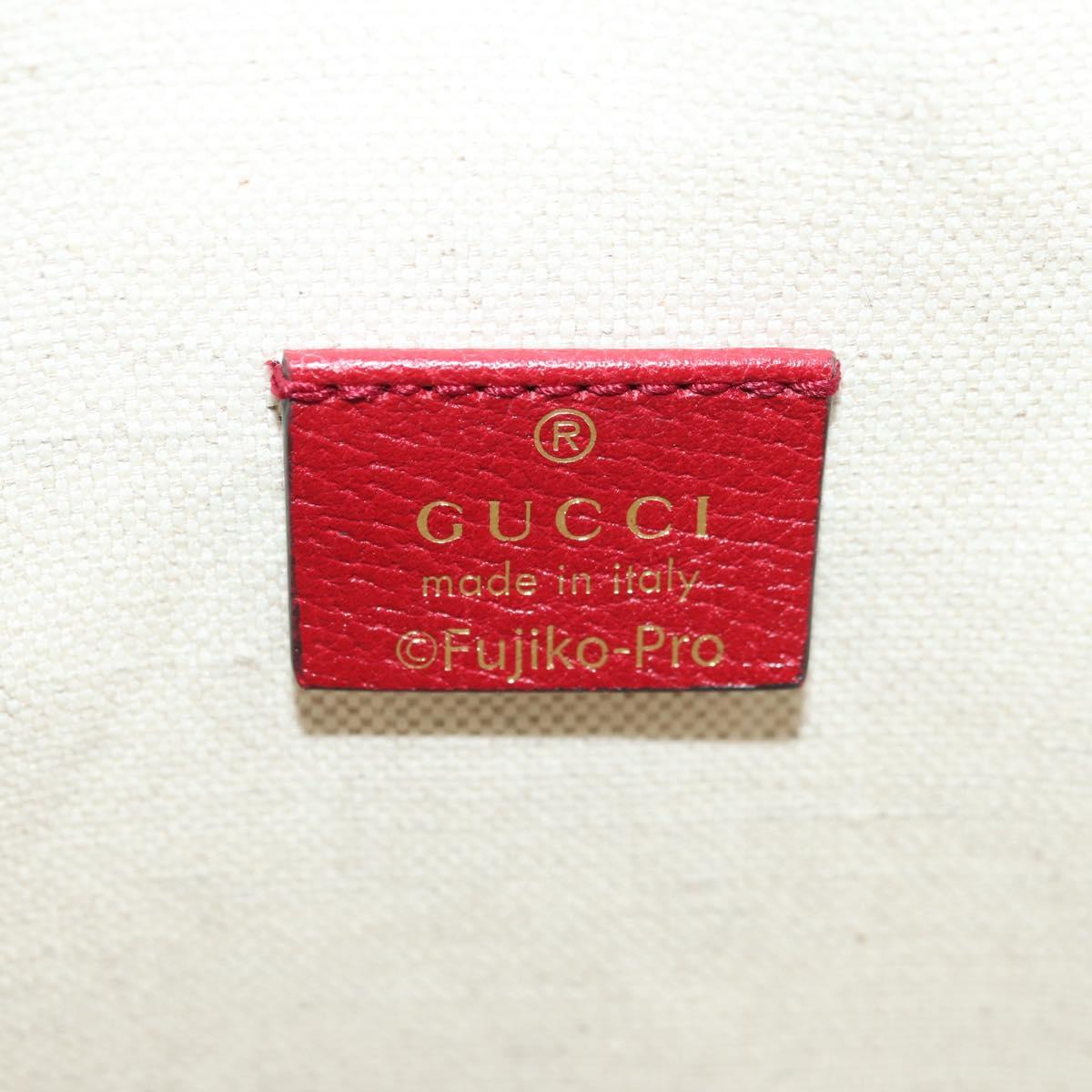 GUCCI Micro GG Supreme Doraemon x Fujiko-Pro Bag PVC Beige 655597 Auth 183006M