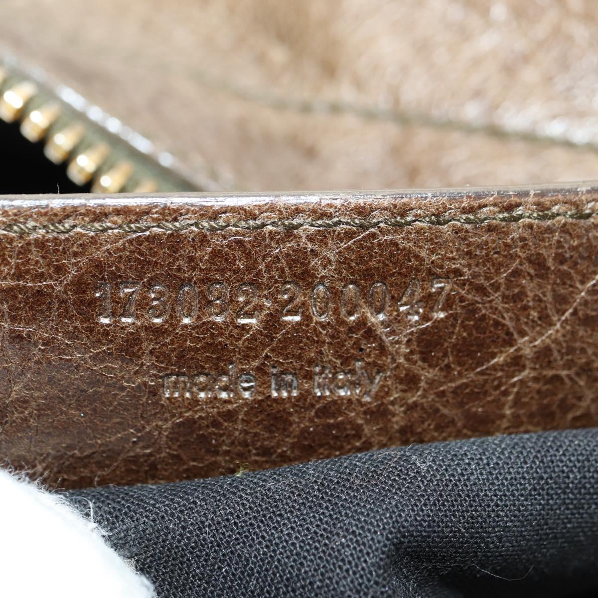 BALENCIAGA The Giant Part Time Bag Leather 2way Brown Gold 173082 Auth 183007M