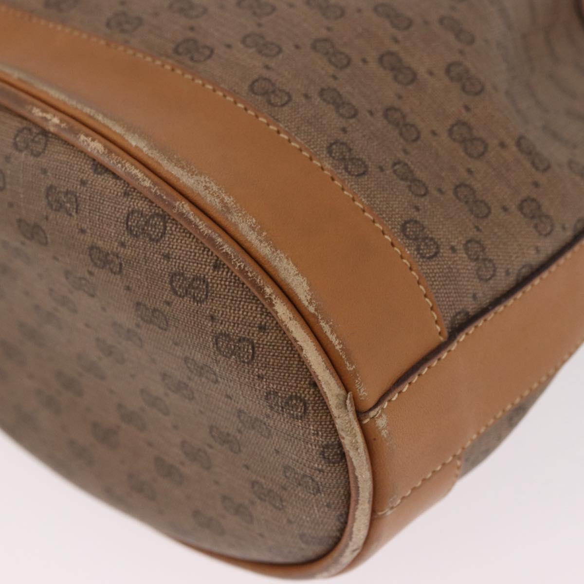 GUCCI Micro GG Supreme Shoulder Bag PVC Beige Gold 007 86 0044 Auth 183016