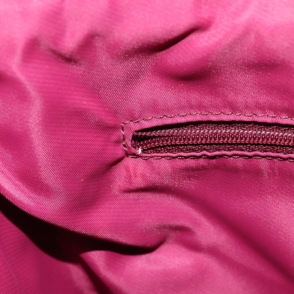 Christian Dior Trotter Canvas Shoulder Bag Red Silver Auth 183019A