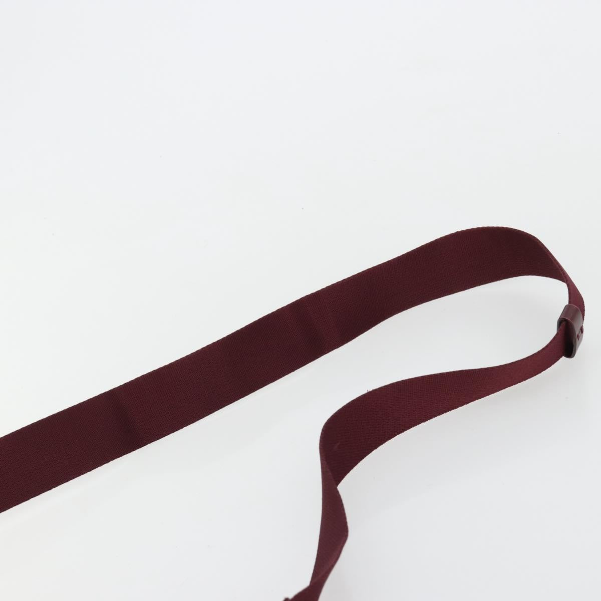 Christian Dior Trotter Canvas Shoulder Bag Red Silver Auth 183019A