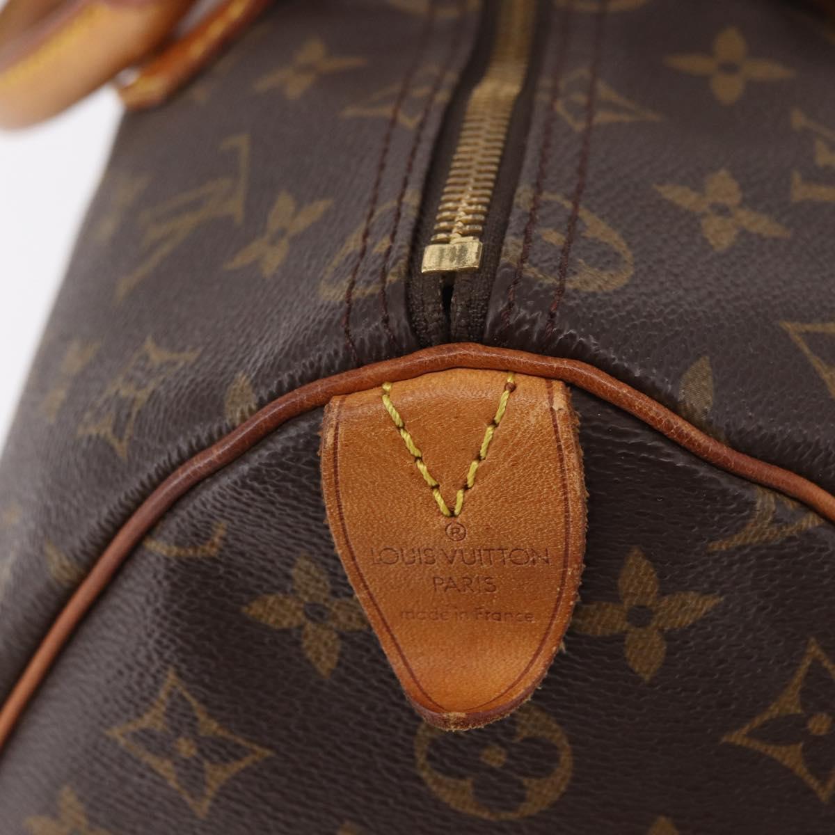 LOUIS VUITTON Monogram Speedy 35 Hand Bag M41524 LV Auth 183027A