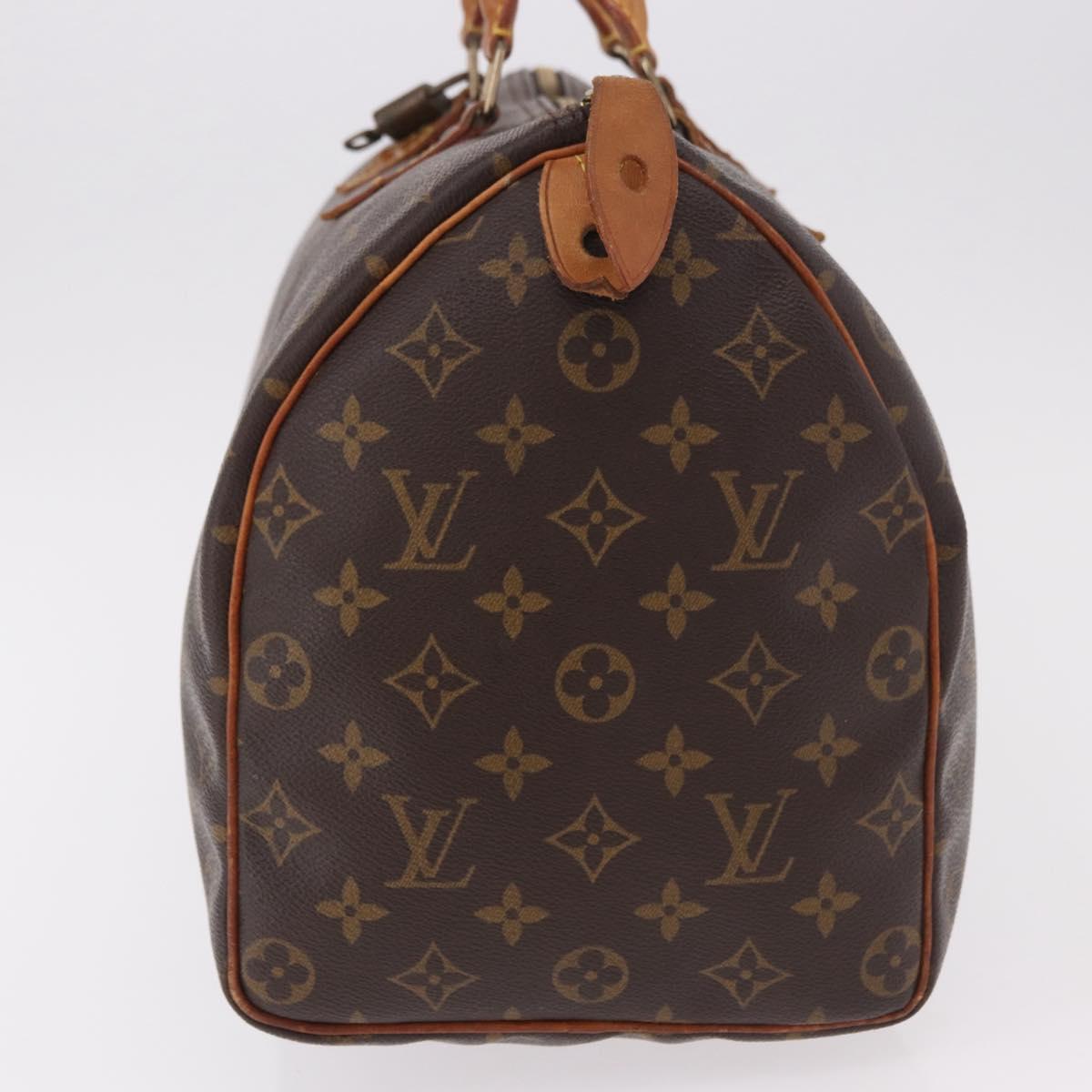 LOUIS VUITTON Monogram Speedy 35 Hand Bag M41524 LV Auth 183027A