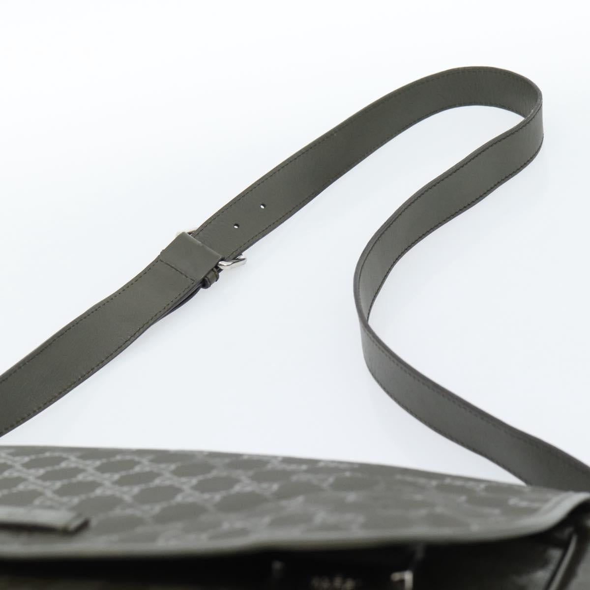 GUCCI GG Implementation Shoulder Bag PVC Green Silver 201732 Auth 183034A