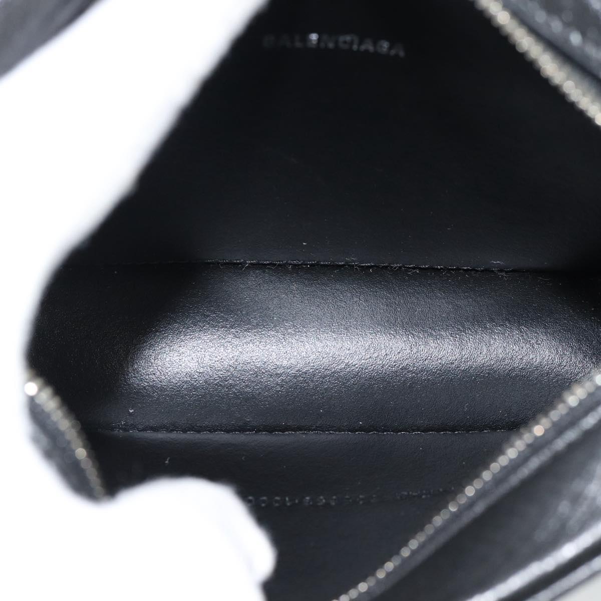 BALENCIAGA Everyday Camera Bag Bag Leather 2way Black Silver 608653 Auth 183054A