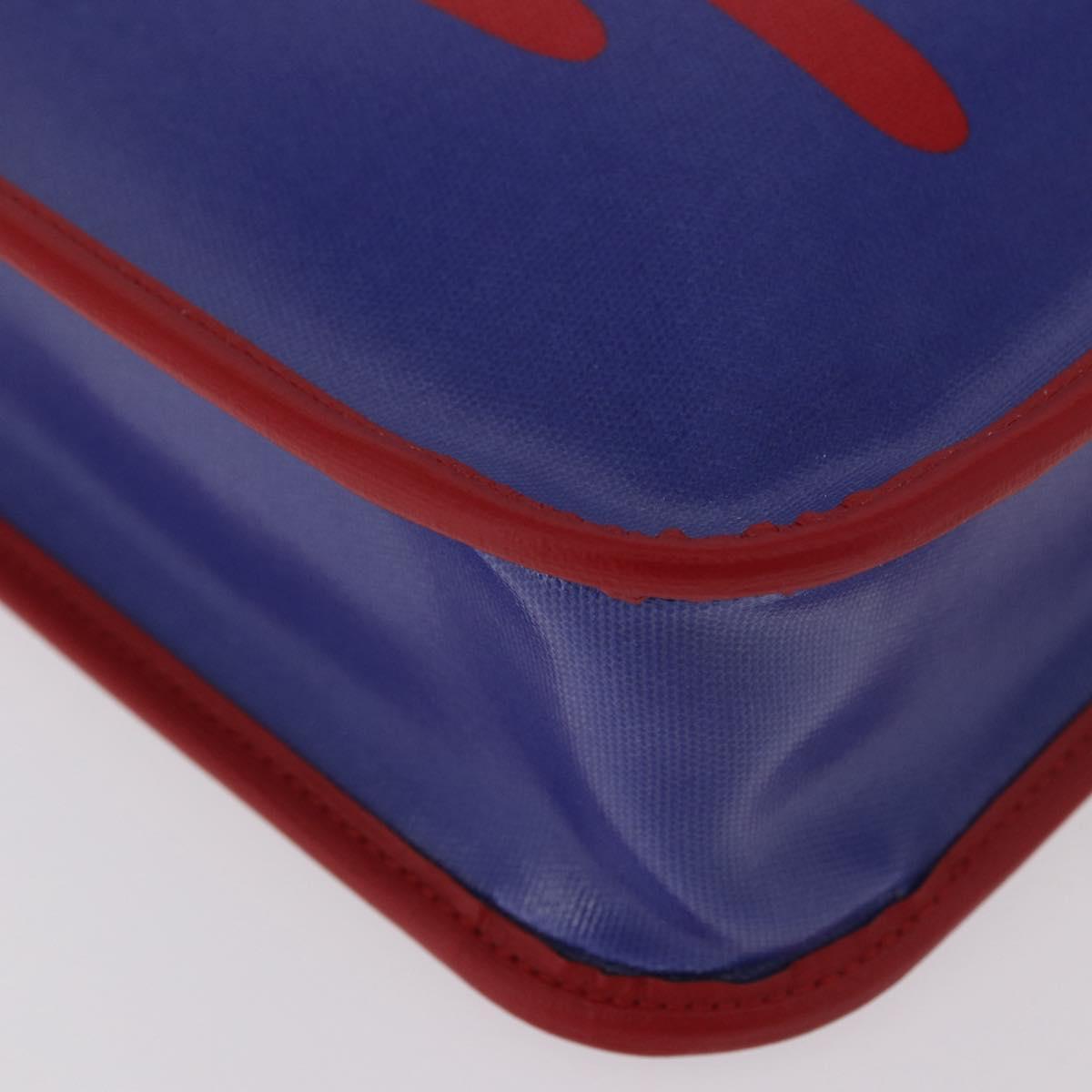 GUCCI Hand Bag PVC Blue Red 550763 Auth 183061M