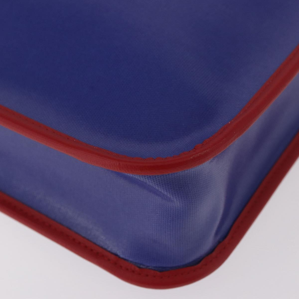 GUCCI Hand Bag PVC Blue Red 550763 Auth 183061M