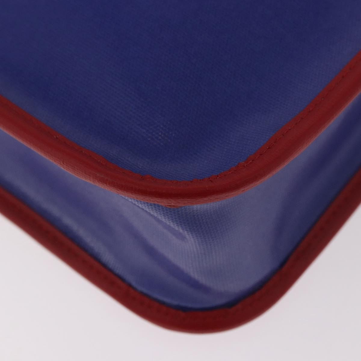 GUCCI Hand Bag PVC Blue Red 550763 Auth 183061M