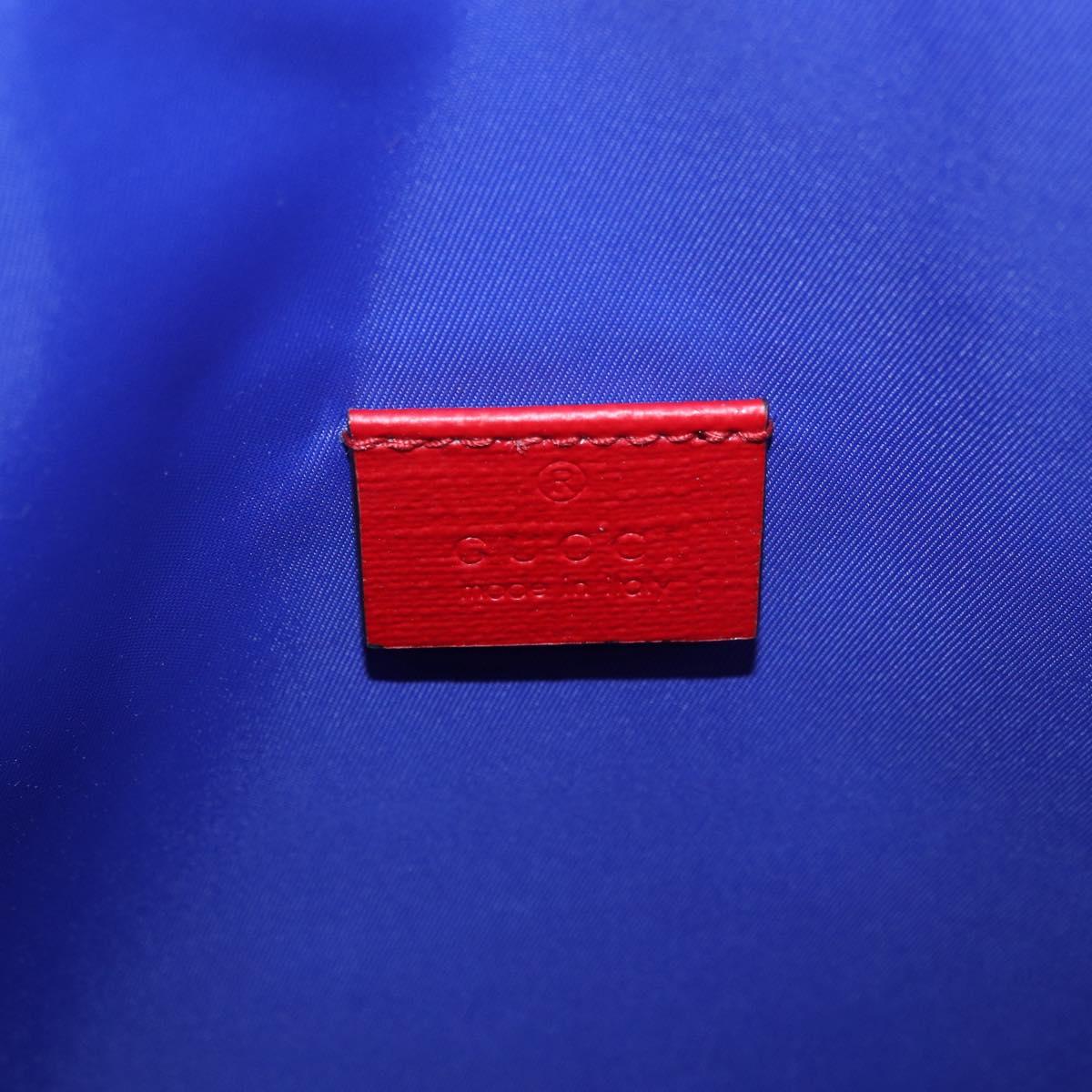 GUCCI Hand Bag PVC Blue Red 550763 Auth 183061M