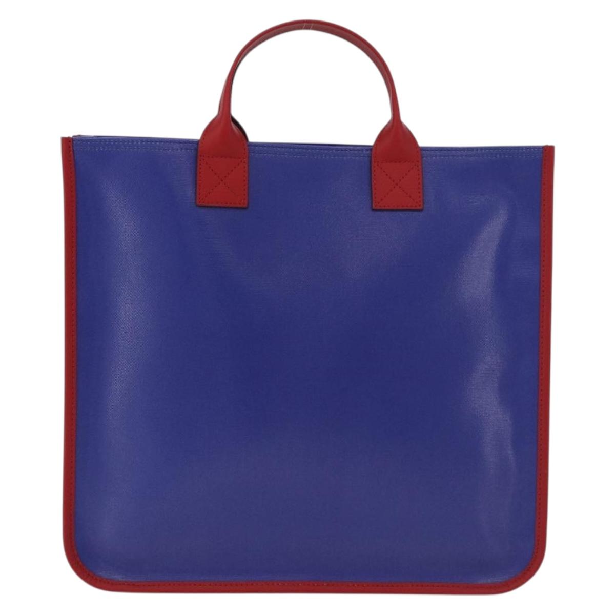 GUCCI Hand Bag PVC Blue Red 550763 Auth 183061M