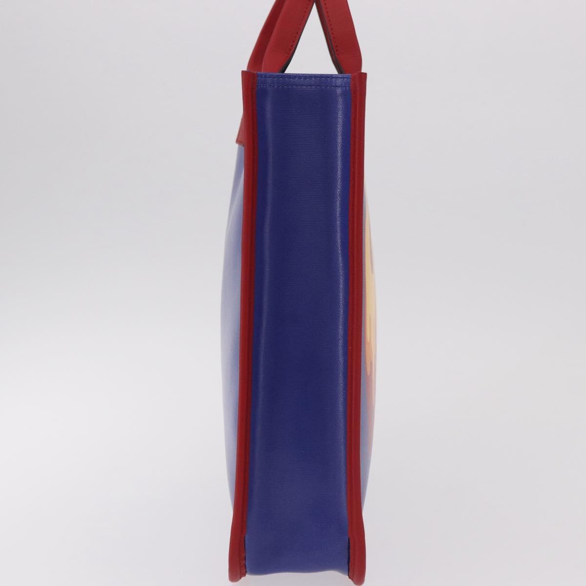 GUCCI Hand Bag PVC Blue Red 550763 Auth 183061M
