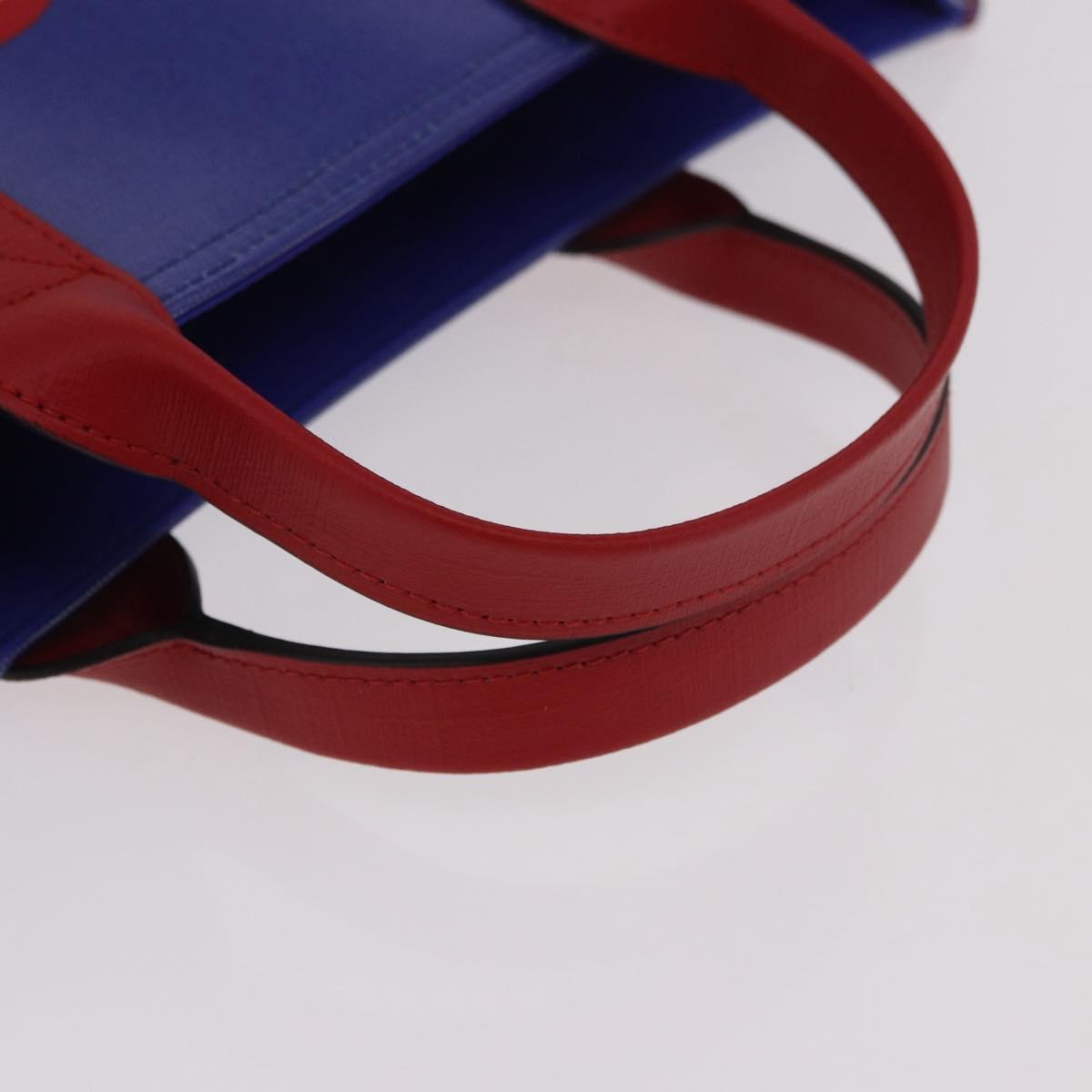 GUCCI Hand Bag PVC Blue Red 550763 Auth 183061M