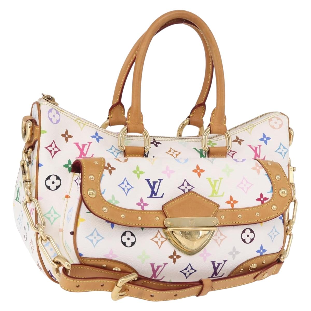 LOUIS VUITTON Monogram Multicolor Rita Hand Bag 2way White M40125 Auth 183062V