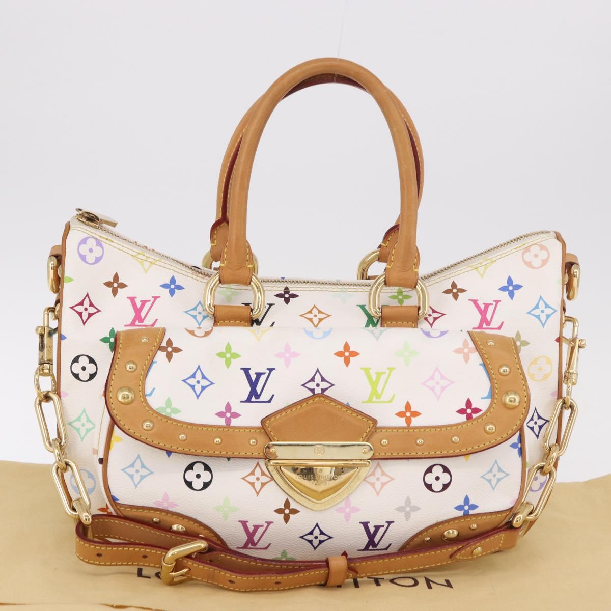 LOUIS VUITTON Monogram Multicolor Rita Hand Bag 2way White M40125 Auth 183062V