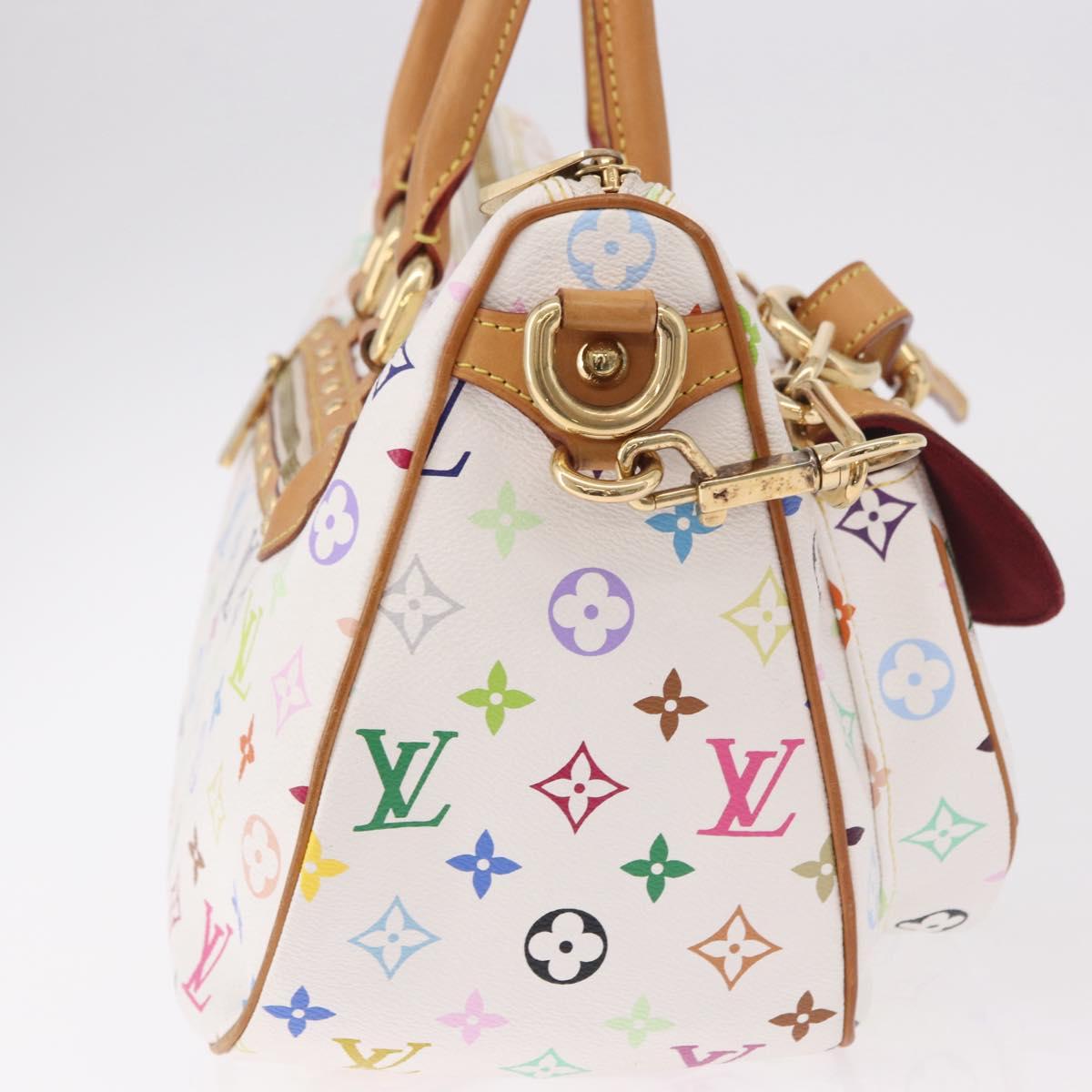 LOUIS VUITTON Monogram Multicolor Rita Hand Bag 2way White M40125 Auth 183062V