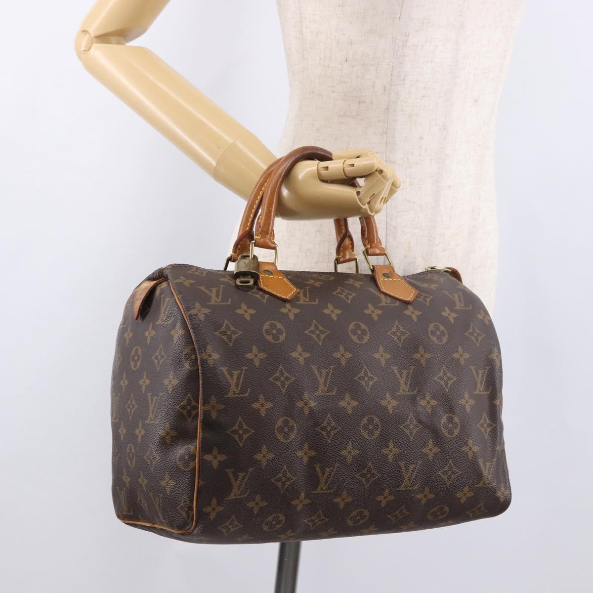 LOUIS VUITTON Monogram Speedy 30 Hand Bag M41526 LV Auth 183067A