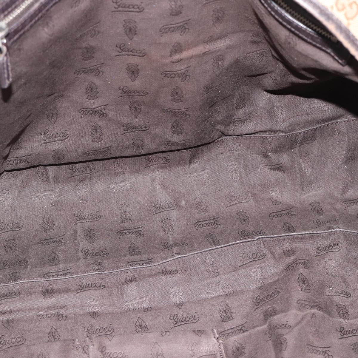 GUCCI GG Canvas Miss GG Tote Bag Beige Gold Silver 232956 Auth 183068