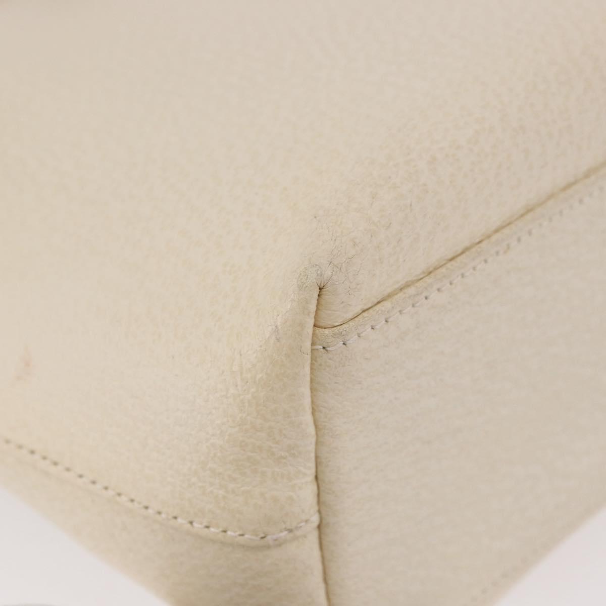 GUCCI Hand Bag Leather Ivory Gold 000 2058 0558 0 Auth 183070