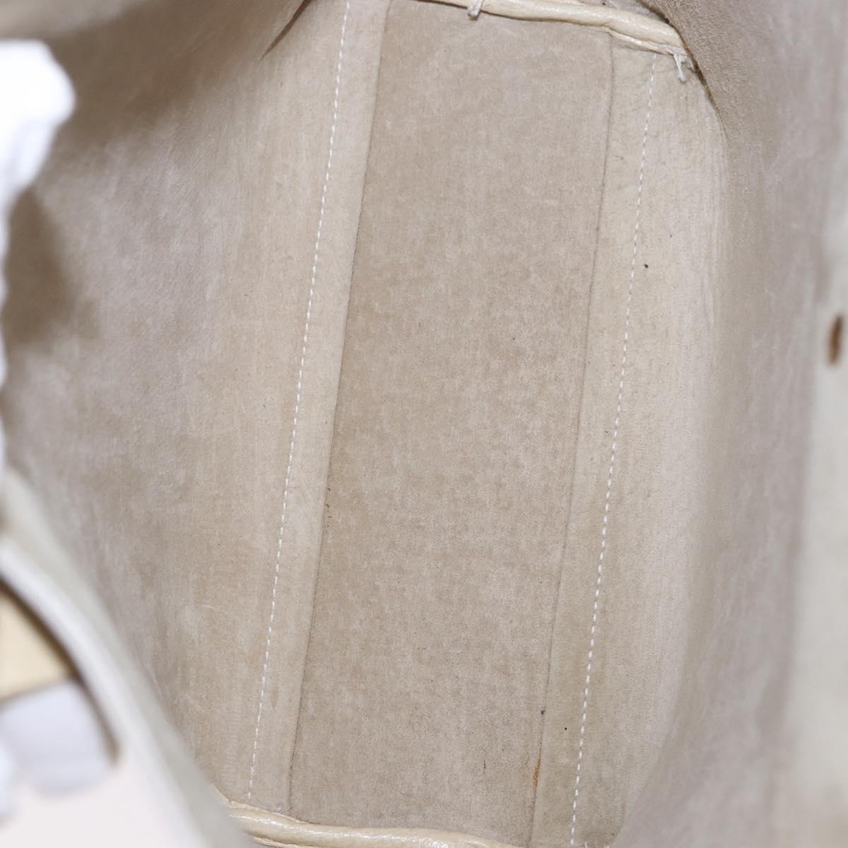 GUCCI Hand Bag Leather Ivory Gold 000 2058 0558 0 Auth 183070