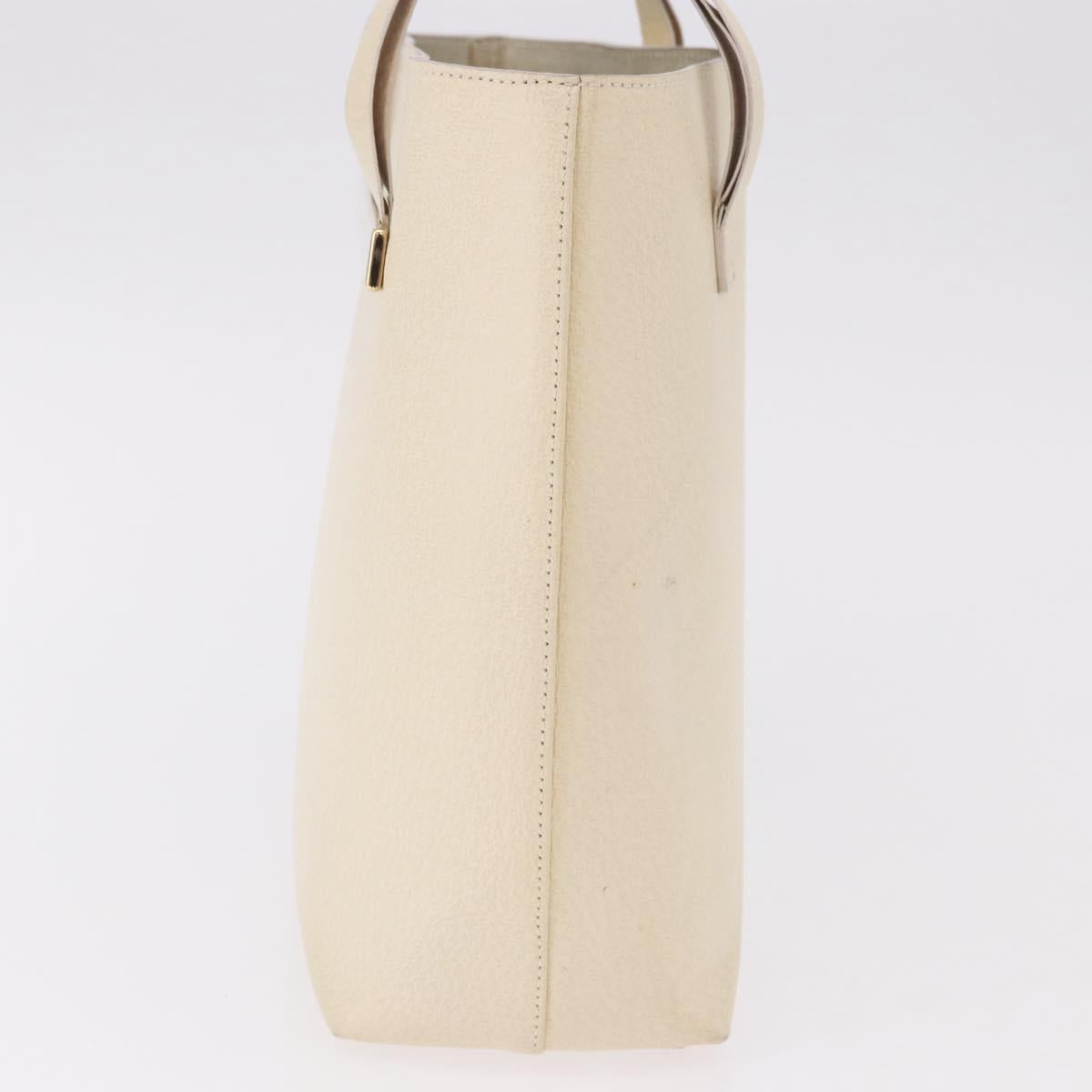 GUCCI Hand Bag Leather Ivory Gold 000 2058 0558 0 Auth 183070
