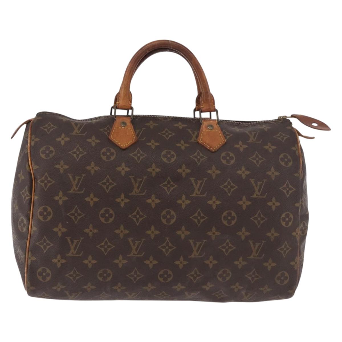 LOUIS VUITTON Monogram Speedy 35 Hand Bag M41524 LV Auth 183086