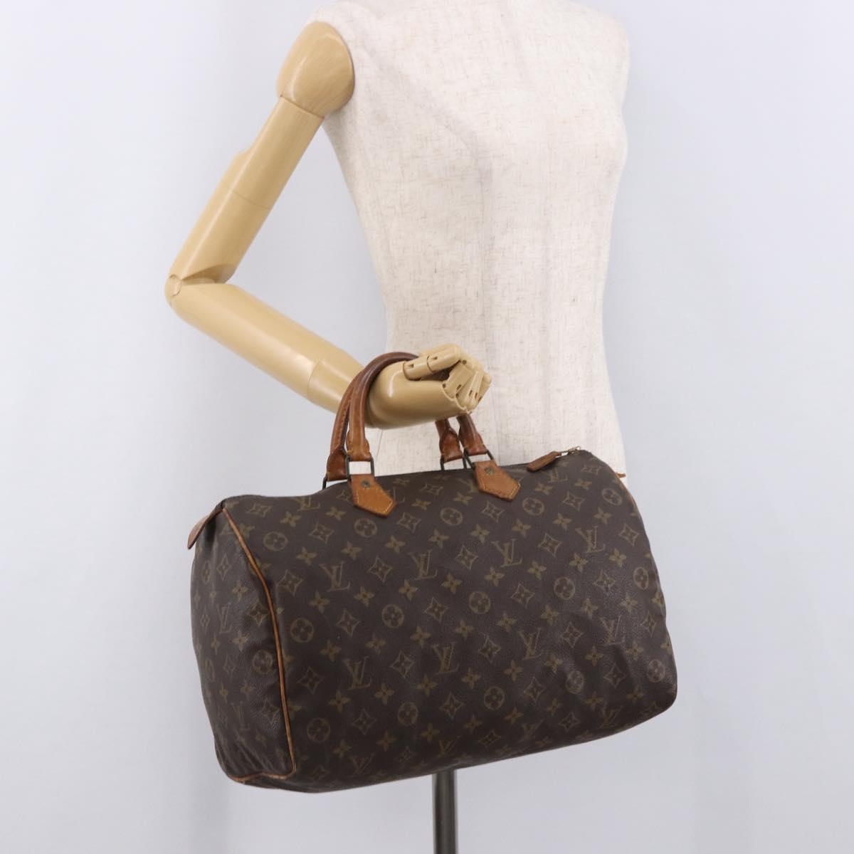 LOUIS VUITTON Monogram Speedy 35 Hand Bag M41524 LV Auth 183086