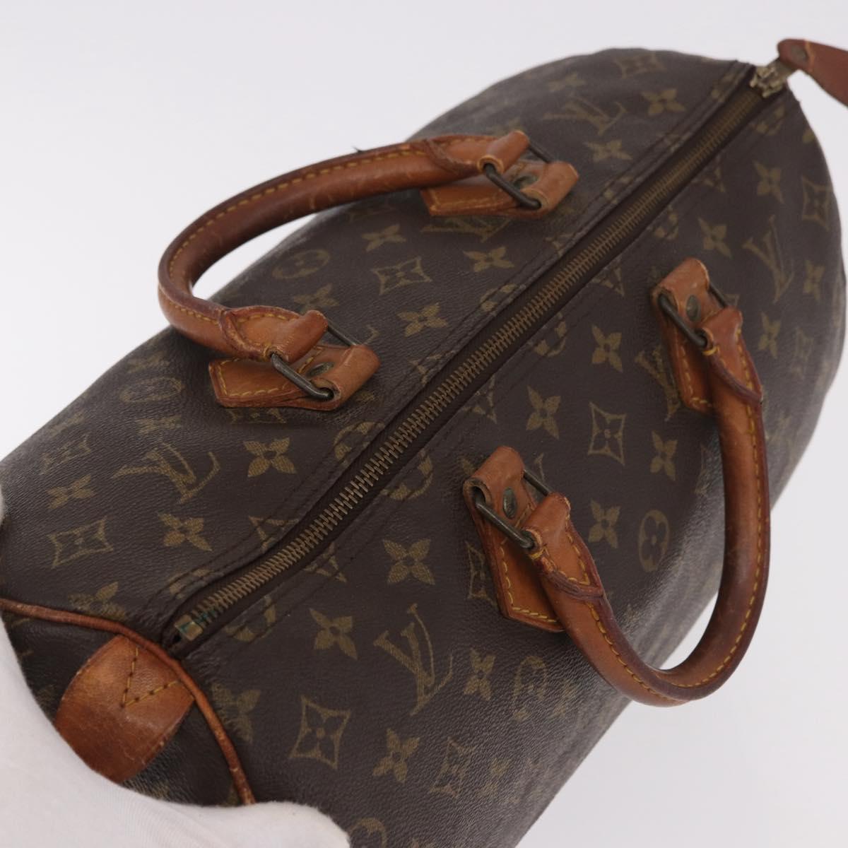 LOUIS VUITTON Monogram Speedy 35 Hand Bag M41524 LV Auth 183086