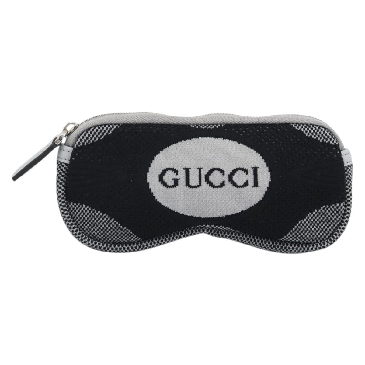 GUCCI Pouch Cotton Black Auth 183090M