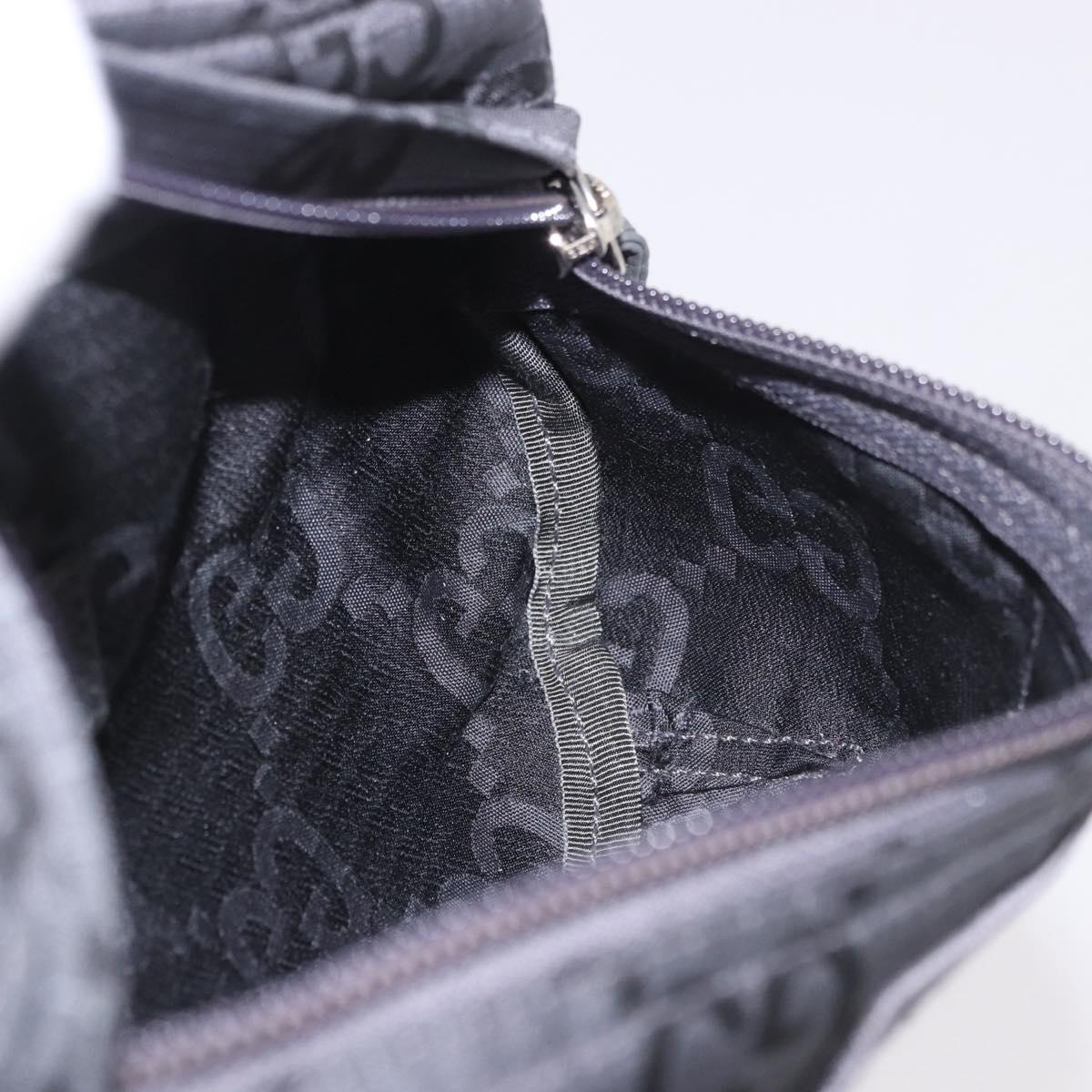 GUCCI GG Canvas Waist bag Gray Silver 767934 Auth 183092M