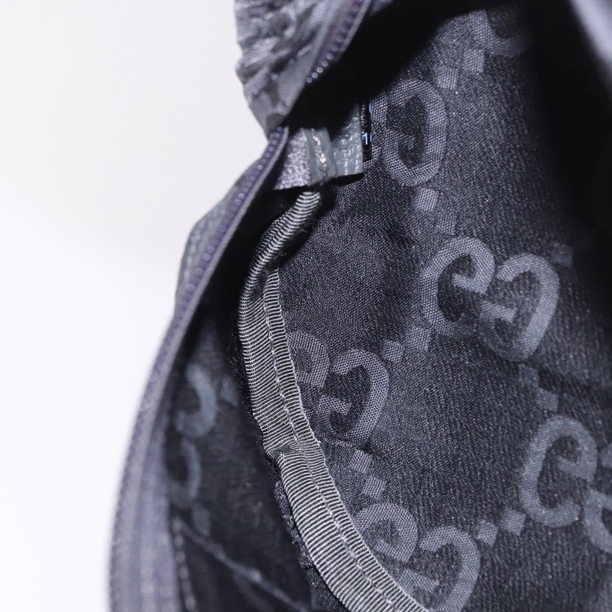 GUCCI GG Canvas Waist bag Gray Silver 767934 Auth 183092M