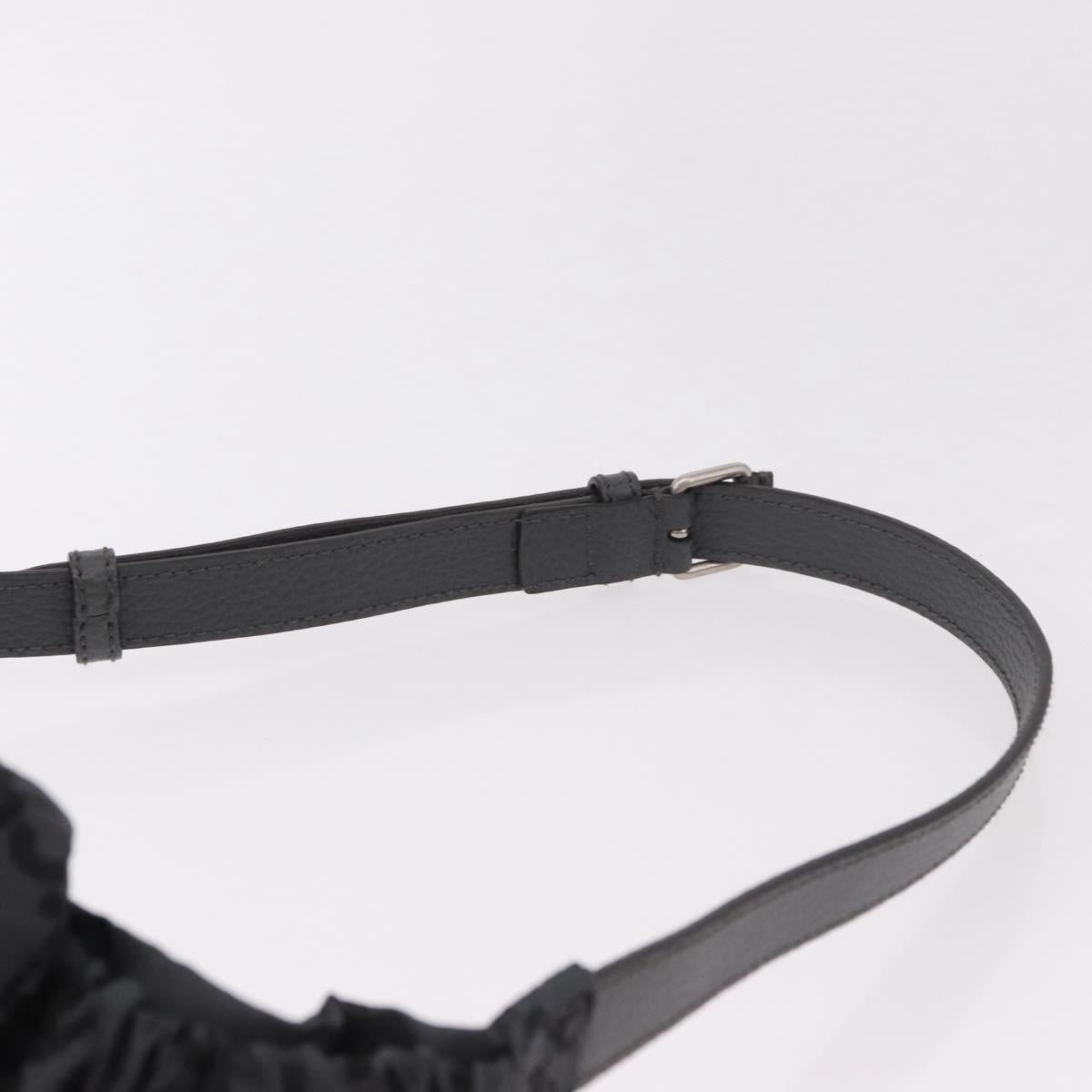 GUCCI GG Canvas Waist bag Gray Silver 767934 Auth 183092M