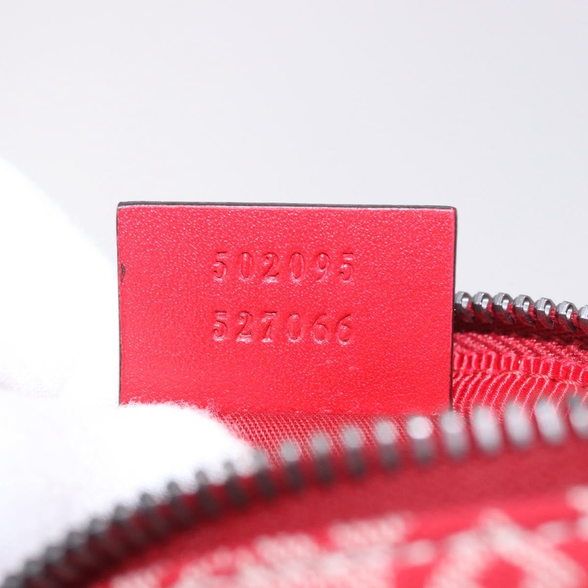 GUCCI Sherry Line Waist bag Canvas Navy Silver Red 502095 Auth 183095M