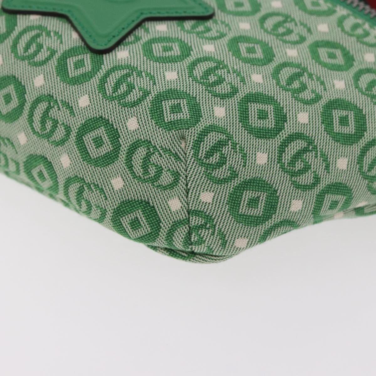 GUCCI Web Sherry Line Waist bag Canvas Green Silver Red 502095 Auth 183096M