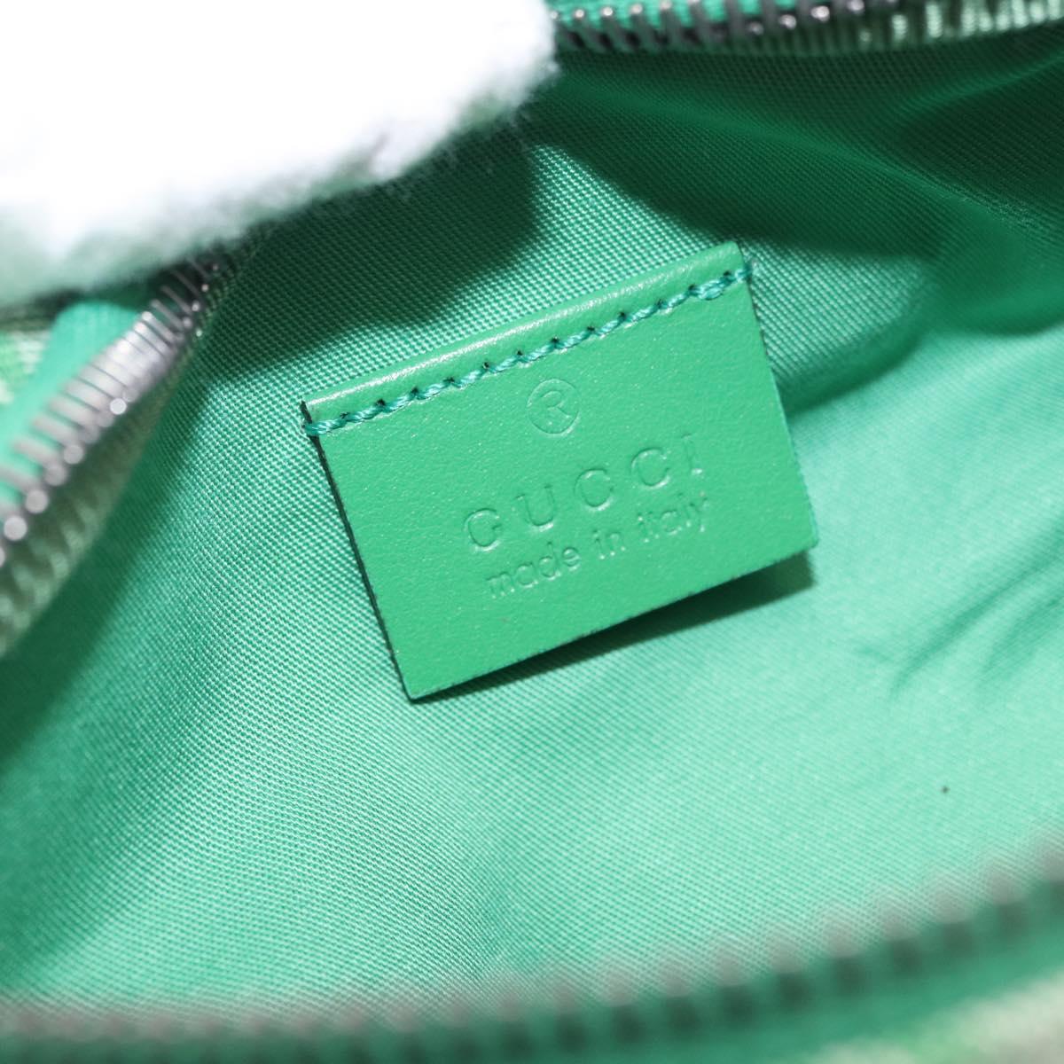 GUCCI Web Sherry Line Waist bag Canvas Green Silver Red 502095 Auth 183096M