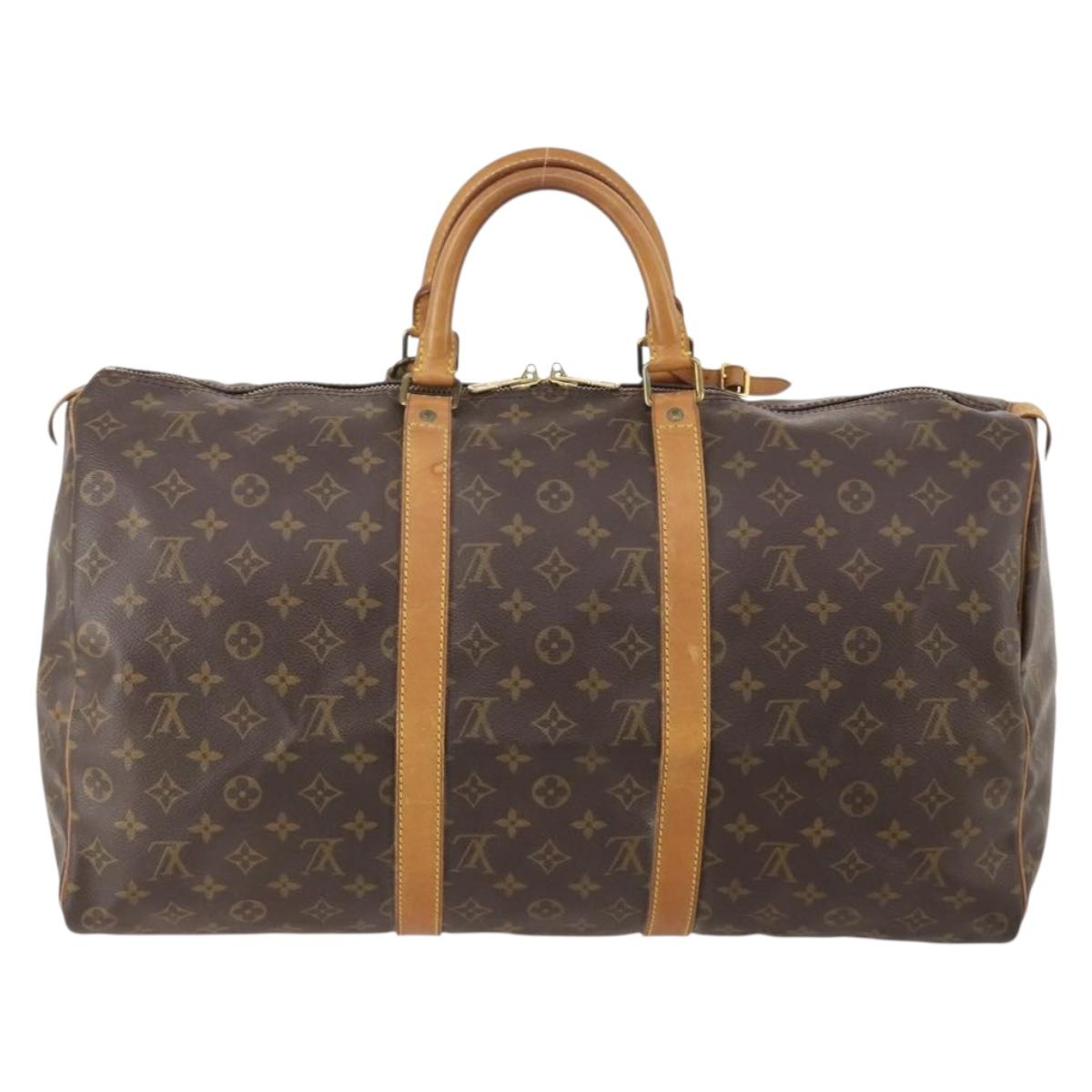LOUIS VUITTON Monogram Keepall 50 Boston Bag M41426 LV Auth 183099A